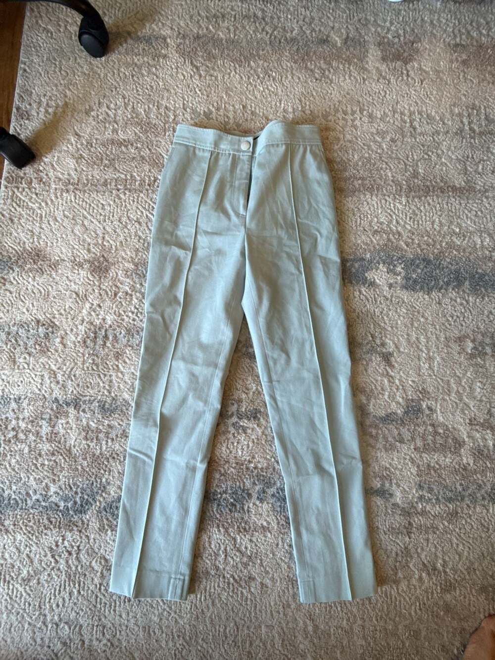 Joseph Women's Mint Green Drill Stretch Tapered Trousers